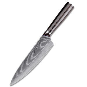 LUCIA 20 | Chef Knife 8Cr18Mov Steel Core / Pakka wood handle