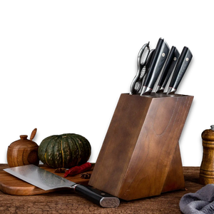 HAGAKURE SIX | Essential 6 pcs Knife set | 4 Knives, 1 Shears with Wood Block