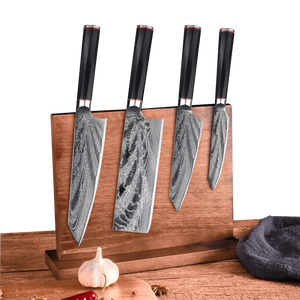 KATANA FIVE | Essential 5 pcs Knife set | 4 Knives with Magnetic Wood Block