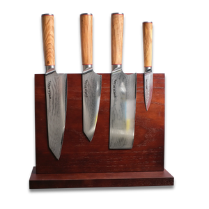 Ginza Steel KC Series MIA FIVE – 5-Piece Essential Knife Set with Magnetic Wood Block