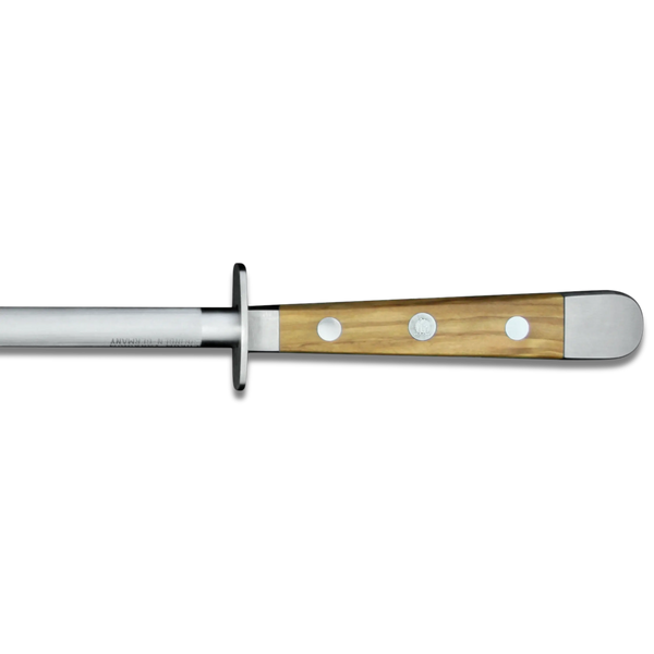 ALPHA OLIVE | Sharpening Steel 10" | Forged Steel / Olive Wood handle