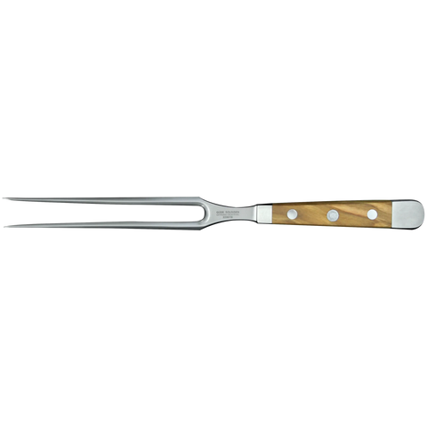 ALPHA OLIVE | Meat Fork 7"  | Forged Steel / Olive wood handle