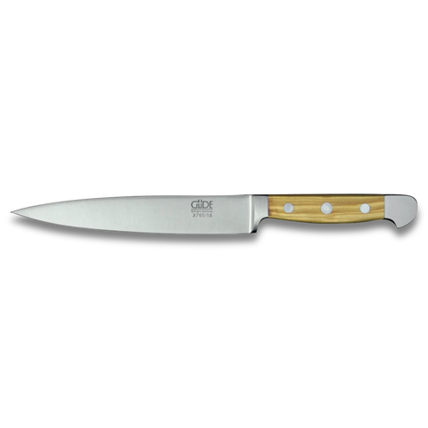 ALPHA OLIVE | Fillet Knife 18 cm (Flexible) | Forged Steel / Olive wood handle