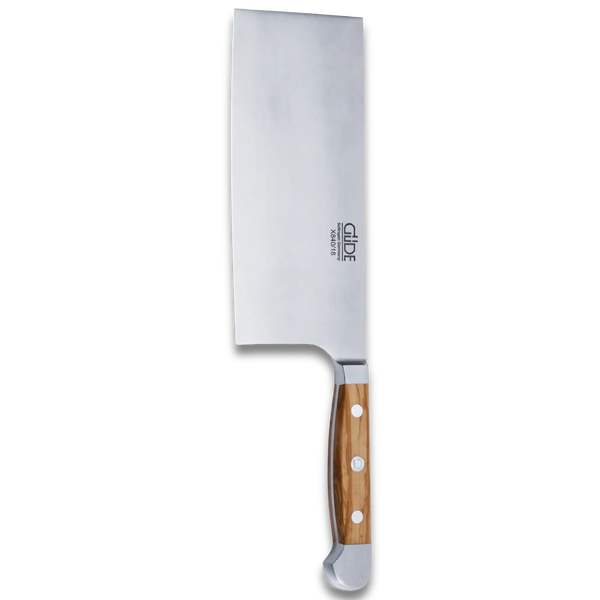 ALPHA OLIVE |  Chinese Chef's Knife 8" blade / Olive Wood handle