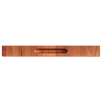 Side view showing the hand grip of the cherry end-grain butcher block, 18 × 16 in
