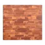 Top view of the maple and birch end-grain butcher block, 18 × 16 in