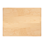 Reverse of a maple cutting board, 16 × 12 inches