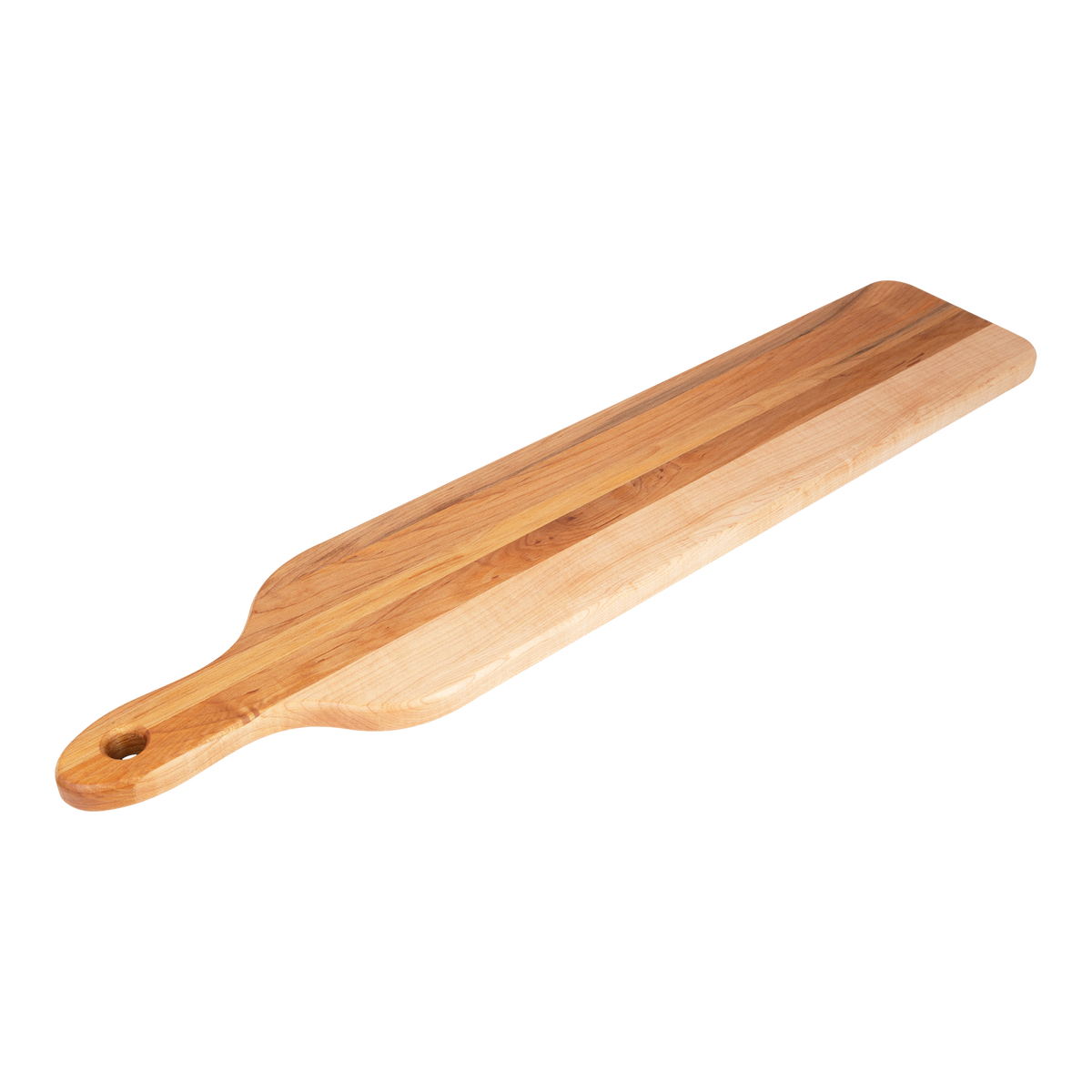 Reverse of the maple baguette board, 24 × 5 inches
