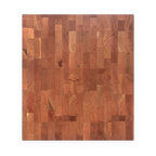 Overhead view of the cherry end-grain butcher block, 18 × 16 in