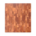 Overhead view of the maple and birch end-grain butcher block, 18 × 16 in