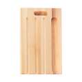 Vue de dessus de la planche à pain en bois avec rainures et rangement pour couteau, de 16 × 10 po