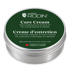 Three-quarter view of the closed MAISON RODIN Care Cream tin