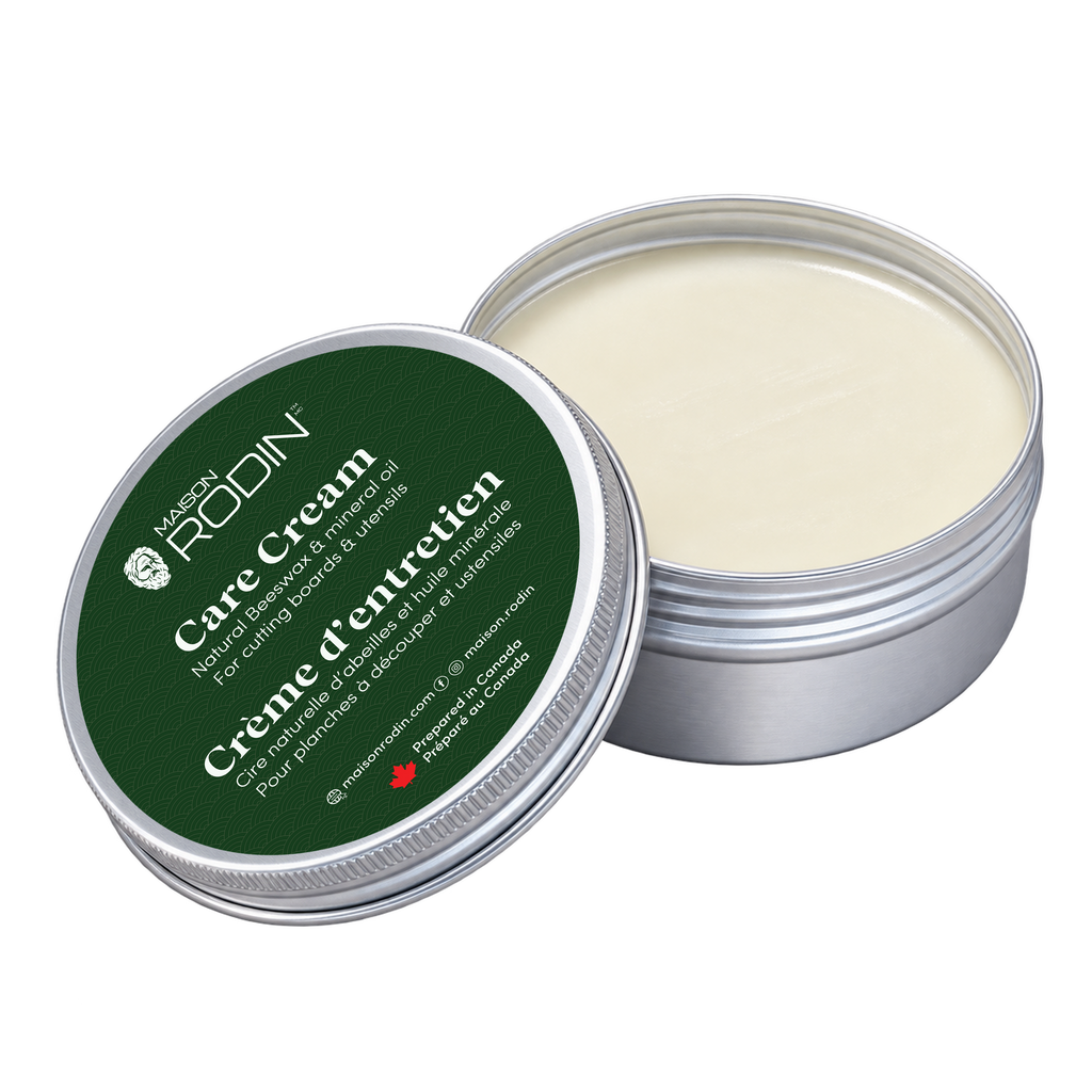 Open MAISON RODIN Care Cream tin with lid