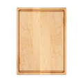 Vue de dessus de la planche à découper en érable avec rigole, de 16 × 12 po