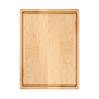Vue de dessus de la planche à découper en érable avec rigole, de 16 × 12 po