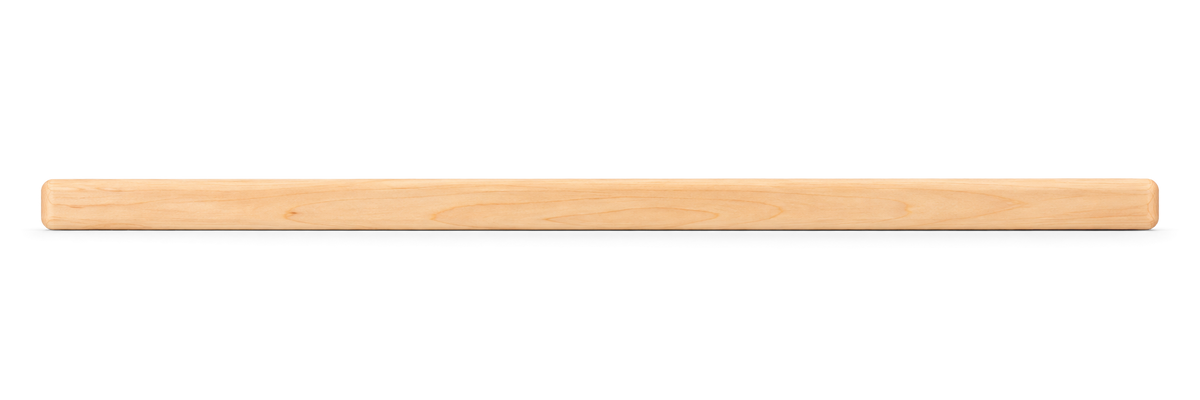 Vue de côté de la planche à pain en érable, 16 × 10 × 0,75 pouces