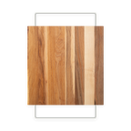 Vue de dessus de la planche à découper en bois pour évier avec supports métalliques