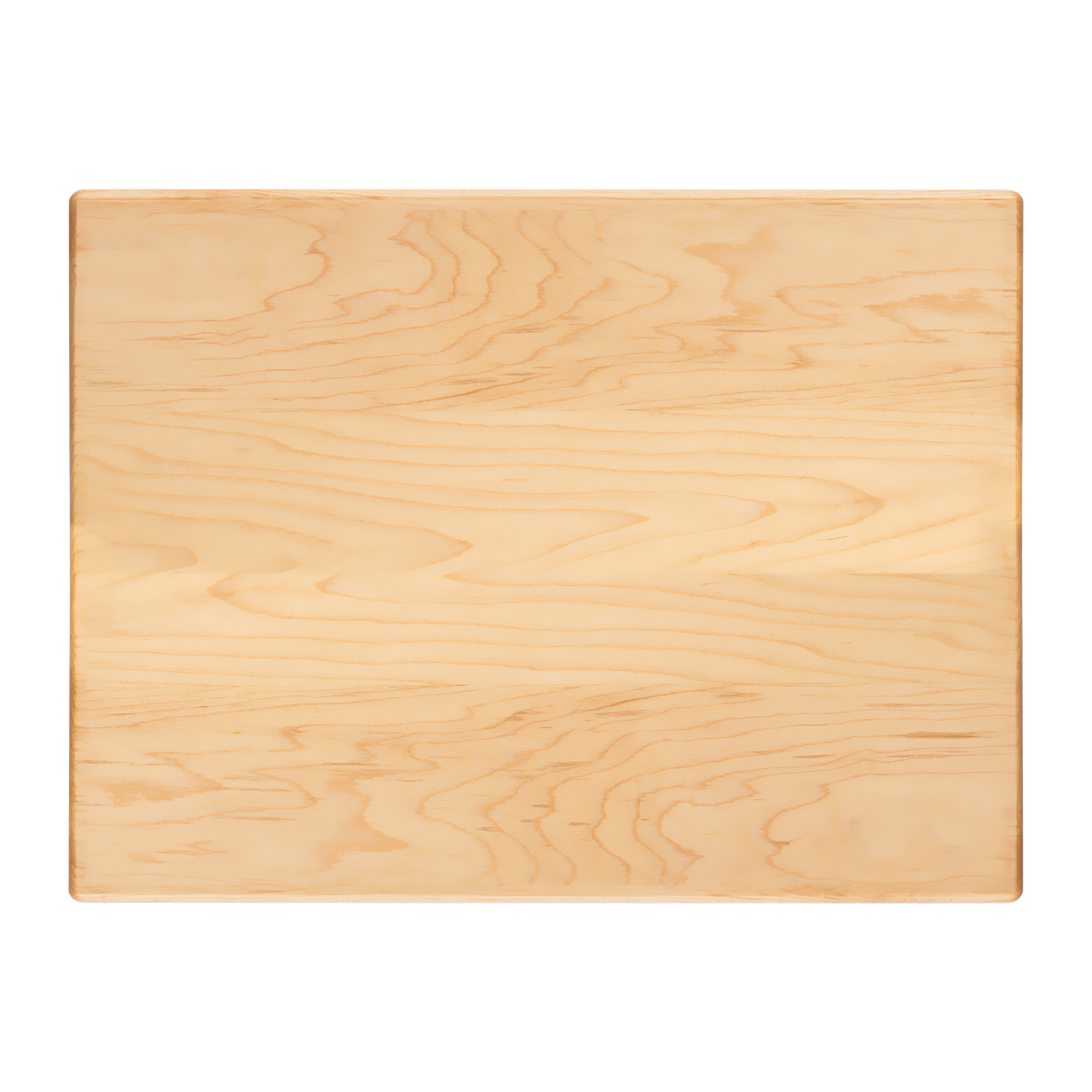 Face arrière d’une planche à découper en érable avec rigole, de 16 × 12 po