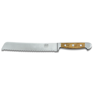 ALPHA OLIVE | Bread Knife 8" Blade | Hand Forged / Olive wood handle